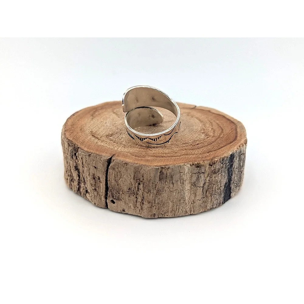 Navajo Jewelry Women's Ring‎ Handmade Native American Coil Signed sz 7**